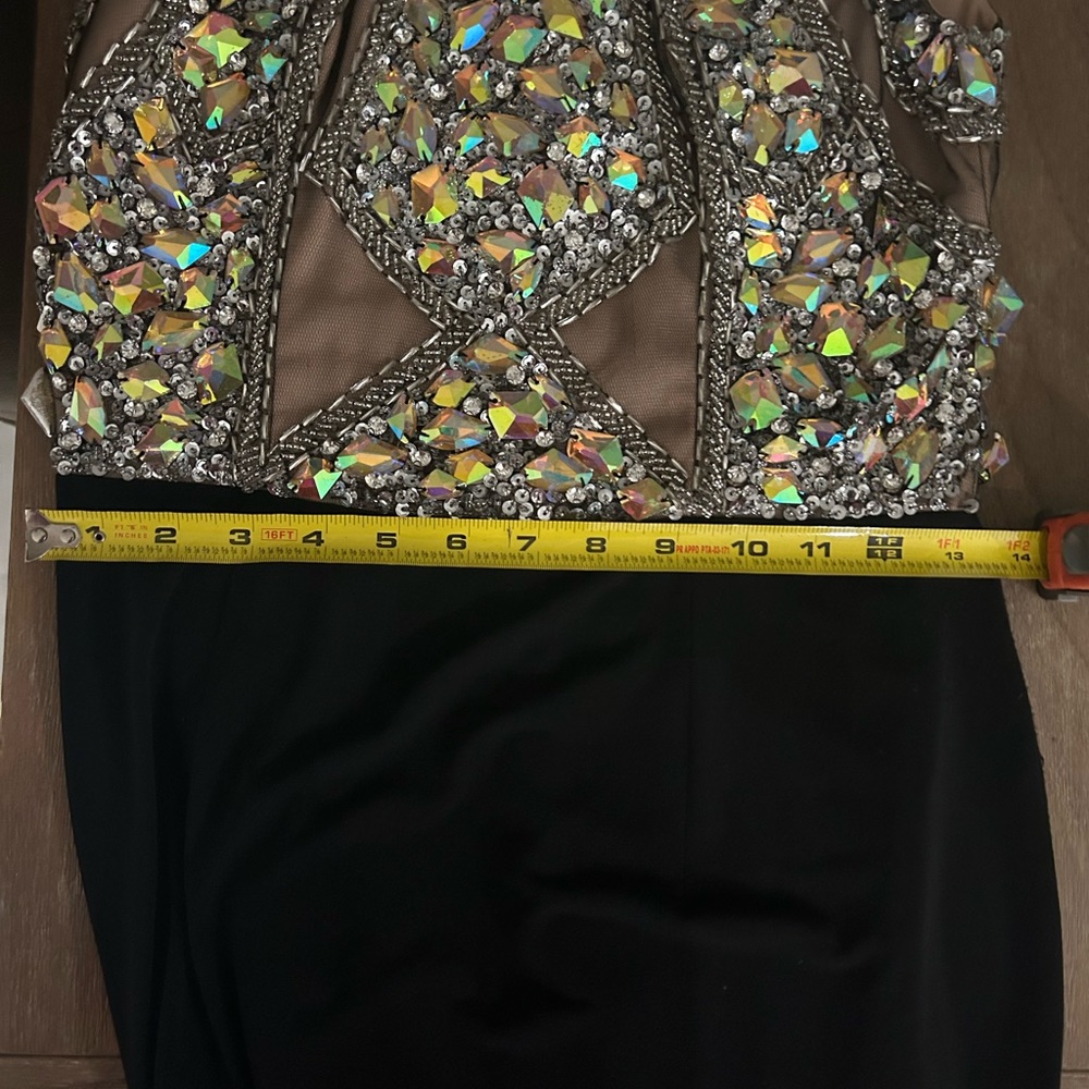 Terani couture black dress with crystals - Picture 7 of 7